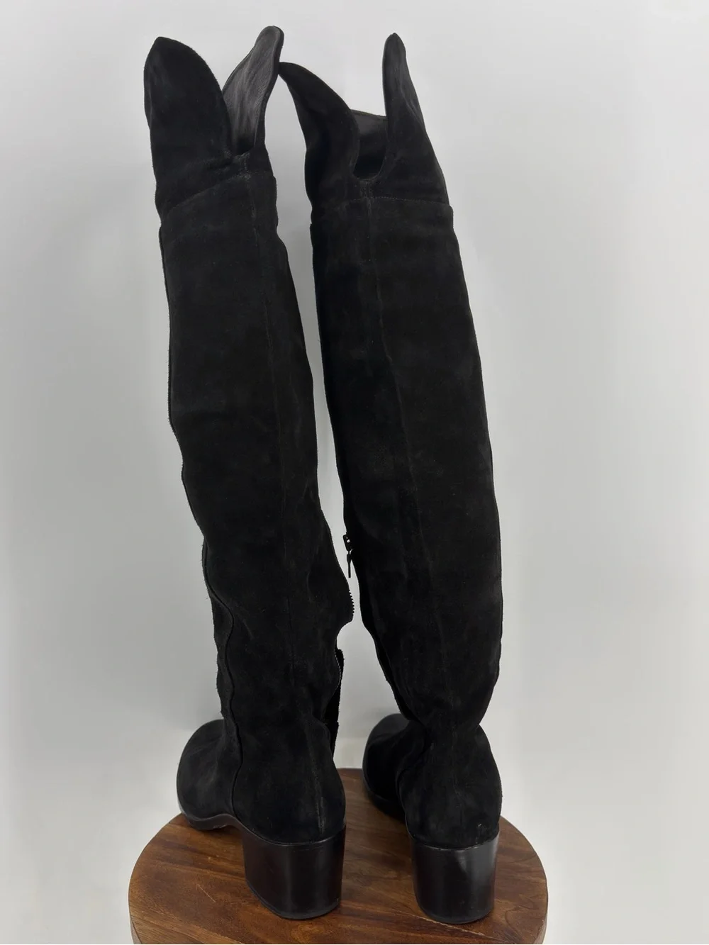 Rag & Bone Black Suede Over‎ the Knee Boots EU 39.5 Block Heel